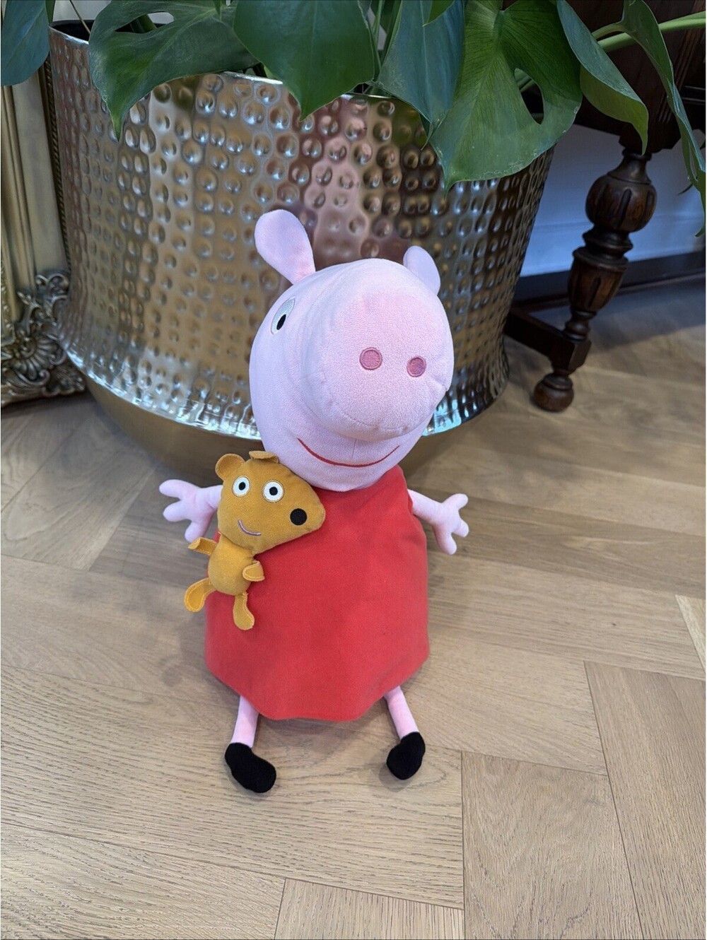 TY Peppa Pig Plush Toy Holding Teddy Big Size 20” 2016